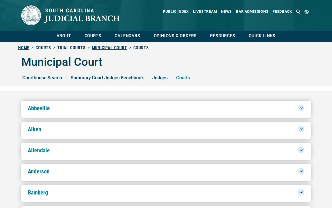 Union County municipal court warrant directory, Union and Jonesville courts