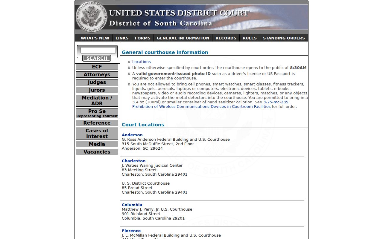 Union County warrant records guide to nearby federal court access
